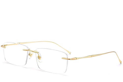 Invisible Golden Titanium Glasses #BS0423-0217
