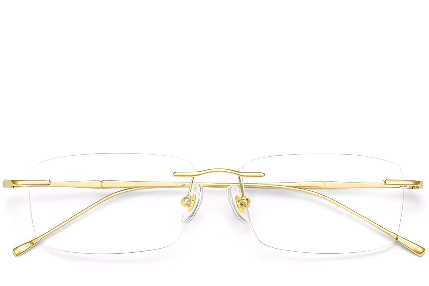 Invisible Golden Titanium Glasses #BS0423-0217