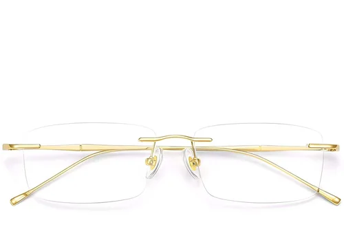 Lunettes invisibles en titane doré #BS0423-0217