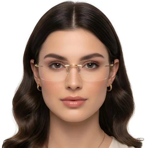 Lunettes invisibles en titane doré #BS0423-0217