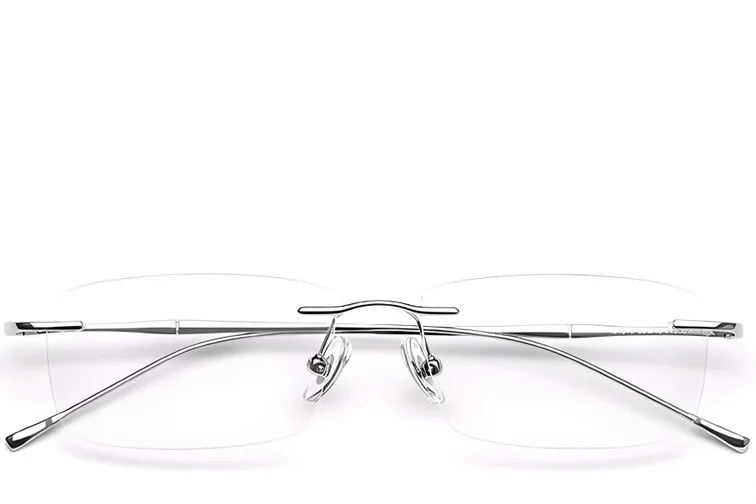 Unsichtbare silberne Titanbrille #BS0423-0218