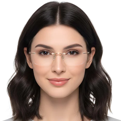 Lunettes invisibles en titane doré #BS0423-0219