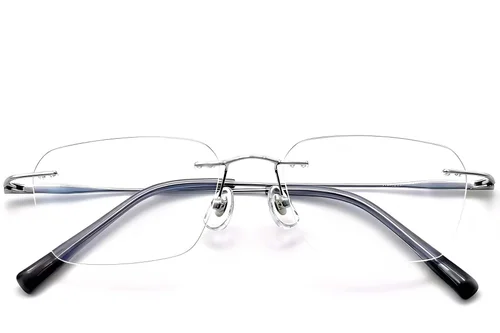 Lunettes invisibles en titane argenté #BS0423-0220