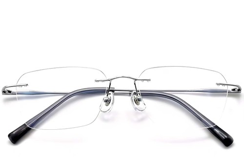 Invisible Silver Titanium Glasses #BS0423-0220