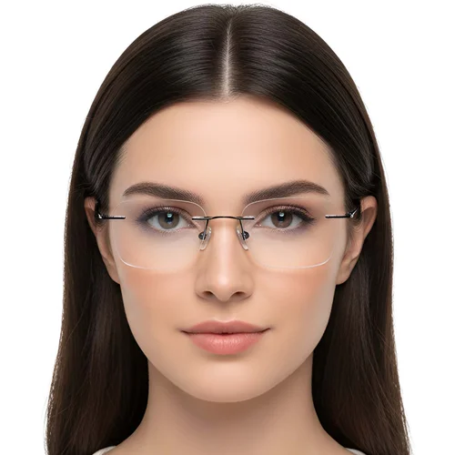 Lunettes invisibles en titane noir #BS0423-0221