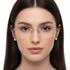 Invisible Golden Titanium Glasses #BS0423-0223