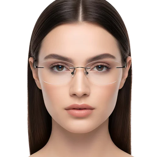 Lunettes invisibles en titane noir #BS0423-0225