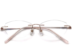 Invisible Pink Titanium Glasses #BS0423-0226