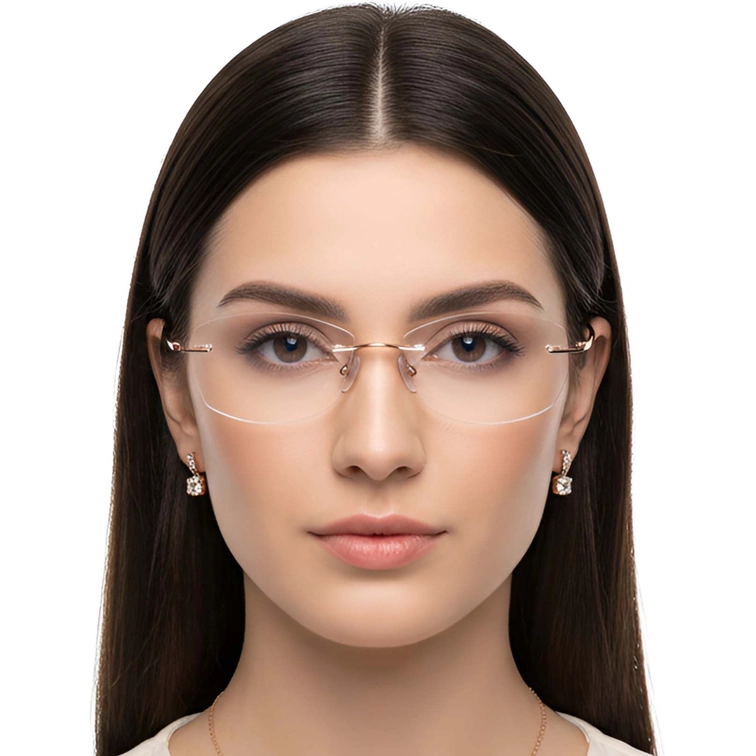 Lunettes invisibles en titane rose #BS0423-0226
