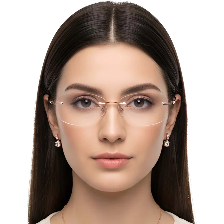 Gafas invisibles de titanio rosa #BS0423-0226