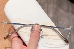 Invisible Silver Titanium Glasses #BS0423-0227
