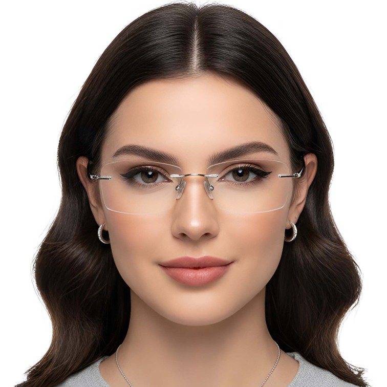 Invisible Silver Titanium Glasses #BS0423-0227