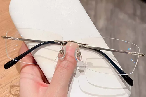 Lunettes invisibles en titane doré #BS0423-0229