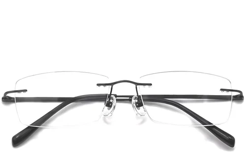 Lunettes invisibles en titane noir #BS0423-0230