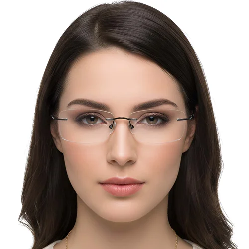 Lunettes invisibles en titane noir #BS0423-0230