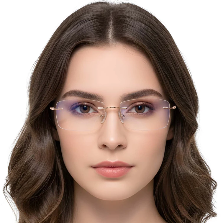 Invisible Pink Titanium Glasses #BS0423-0231