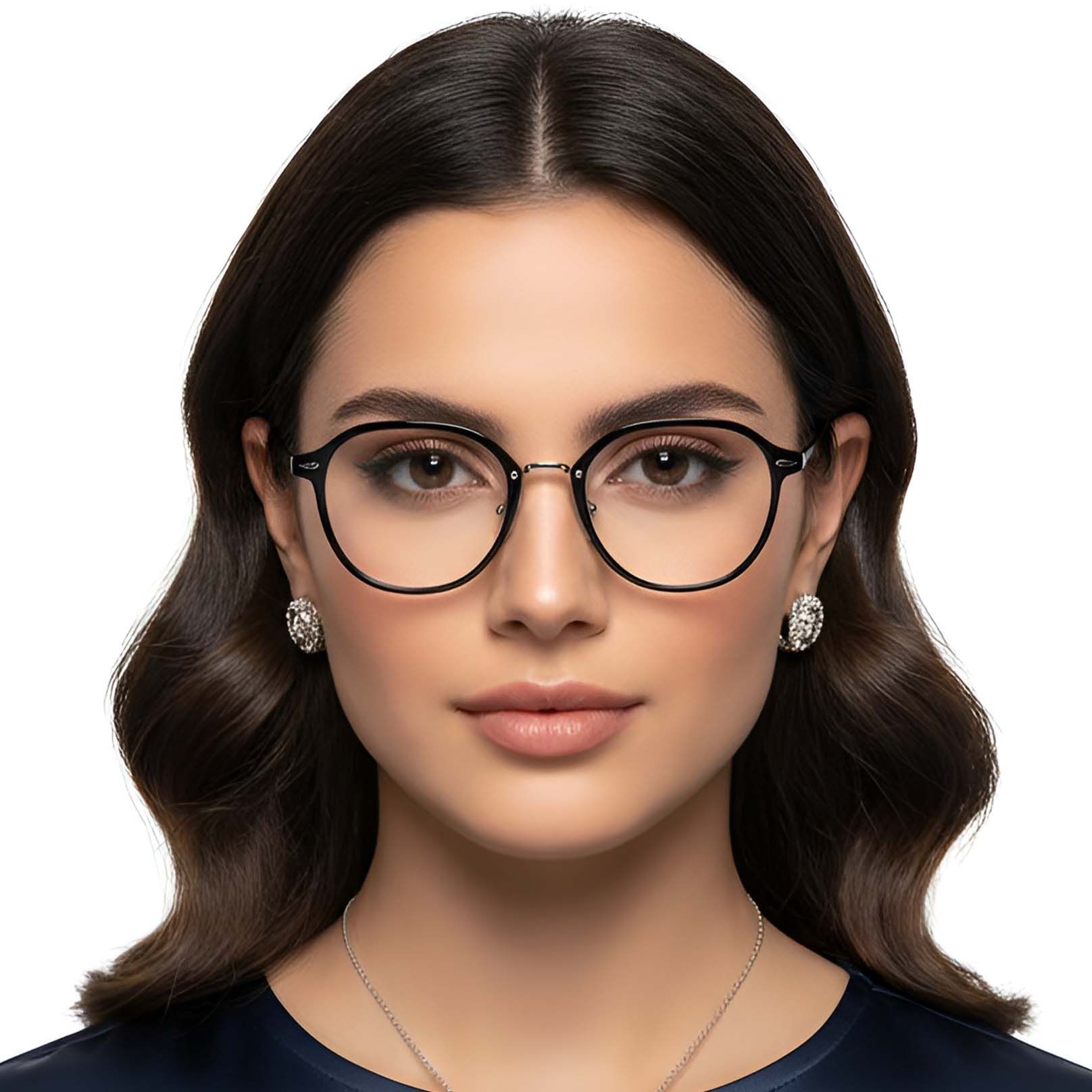 Geometric Black TR90 Glasses #BS0423-0233