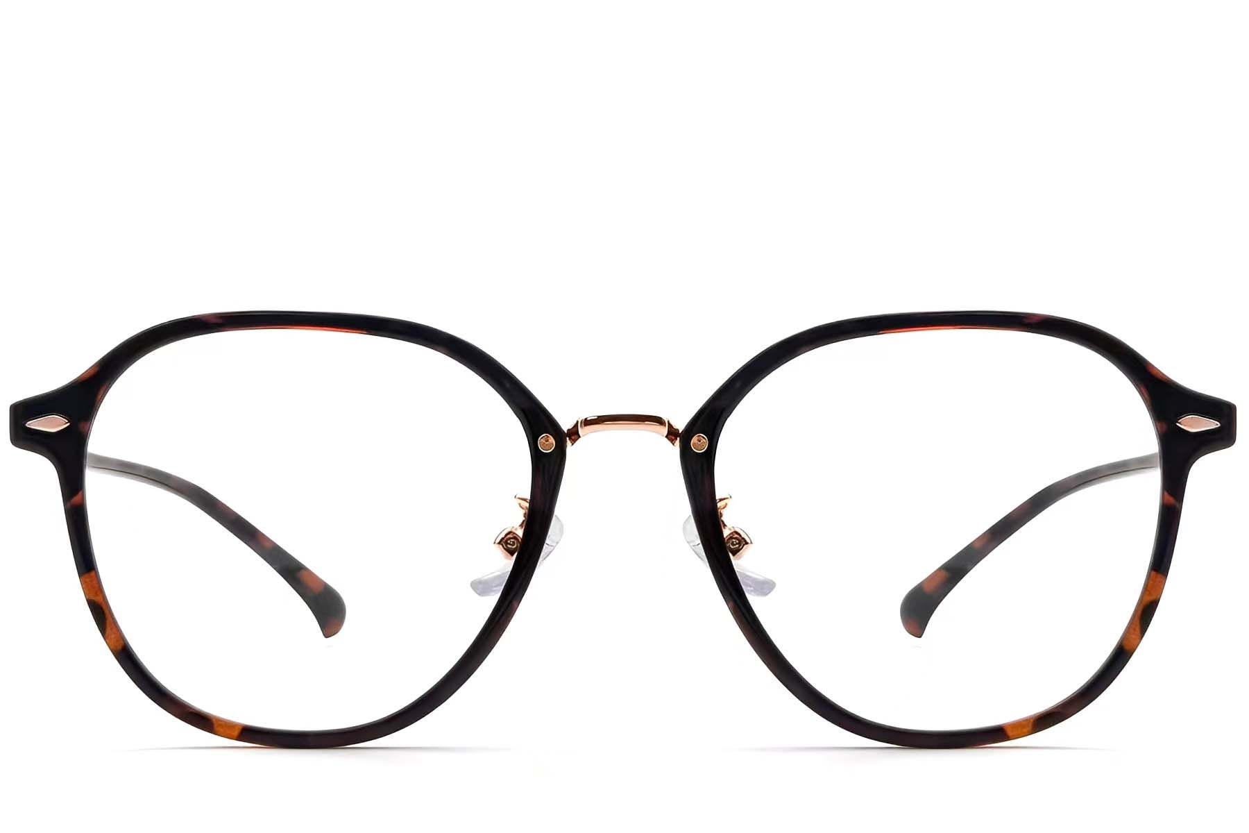 Geometric Tortoiseshell TR90 Glasses #BS0423-0235