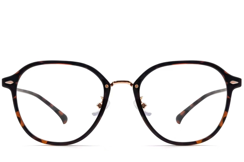 Geometric Tortoiseshell TR90 Glasses #BS0423-0235