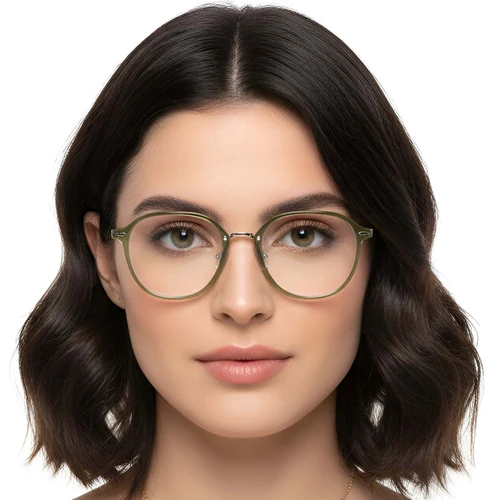 Geometrische grüne TR90-Brille #BS0423-0236