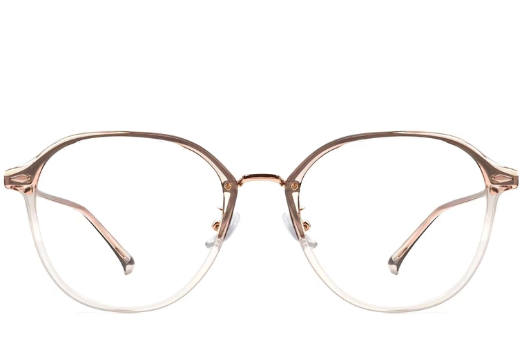 Geometric Brown TR90 Glasses #BS0423-0237