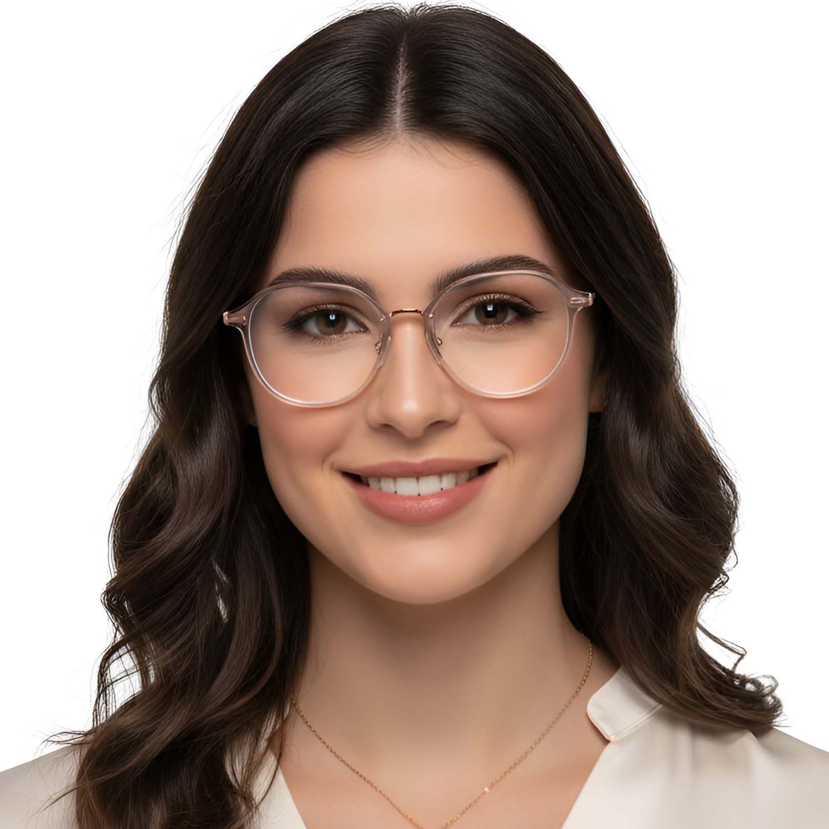 Geometric Brown TR90 Glasses #BS0423-0237