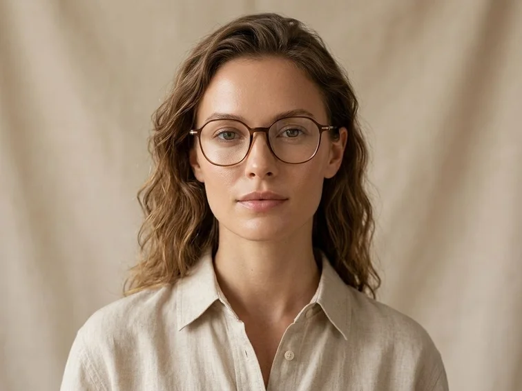 Geometric Brown TR90 Glasses #BS0423-0238