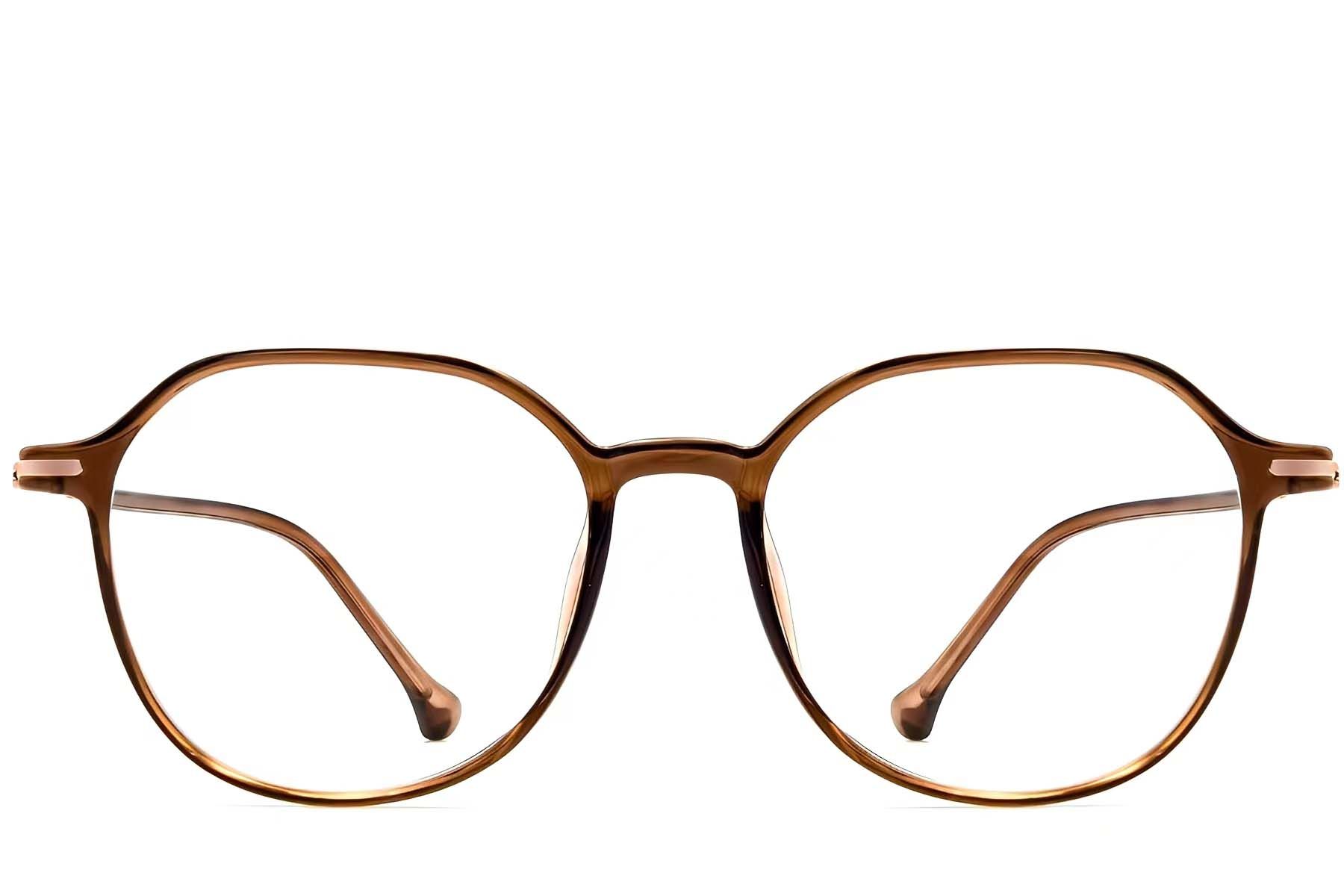 Geometric Brown TR90 Glasses #BS0423-0238