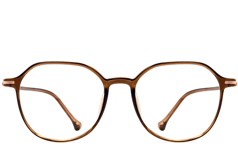 Geometric Brown TR90 Glasses #BS0423-0238