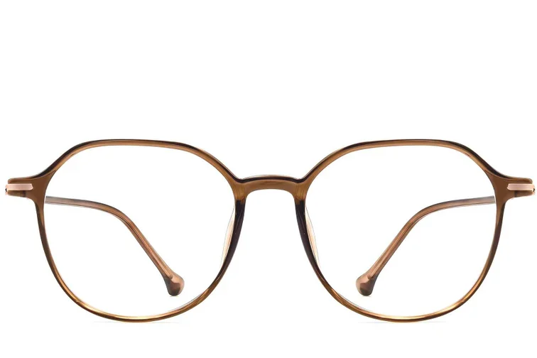 Occhiali geometrici in TR90 marrone #BS0423-0238