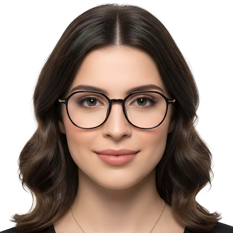 Geometric Black TR90 Glasses #BS0423-0240