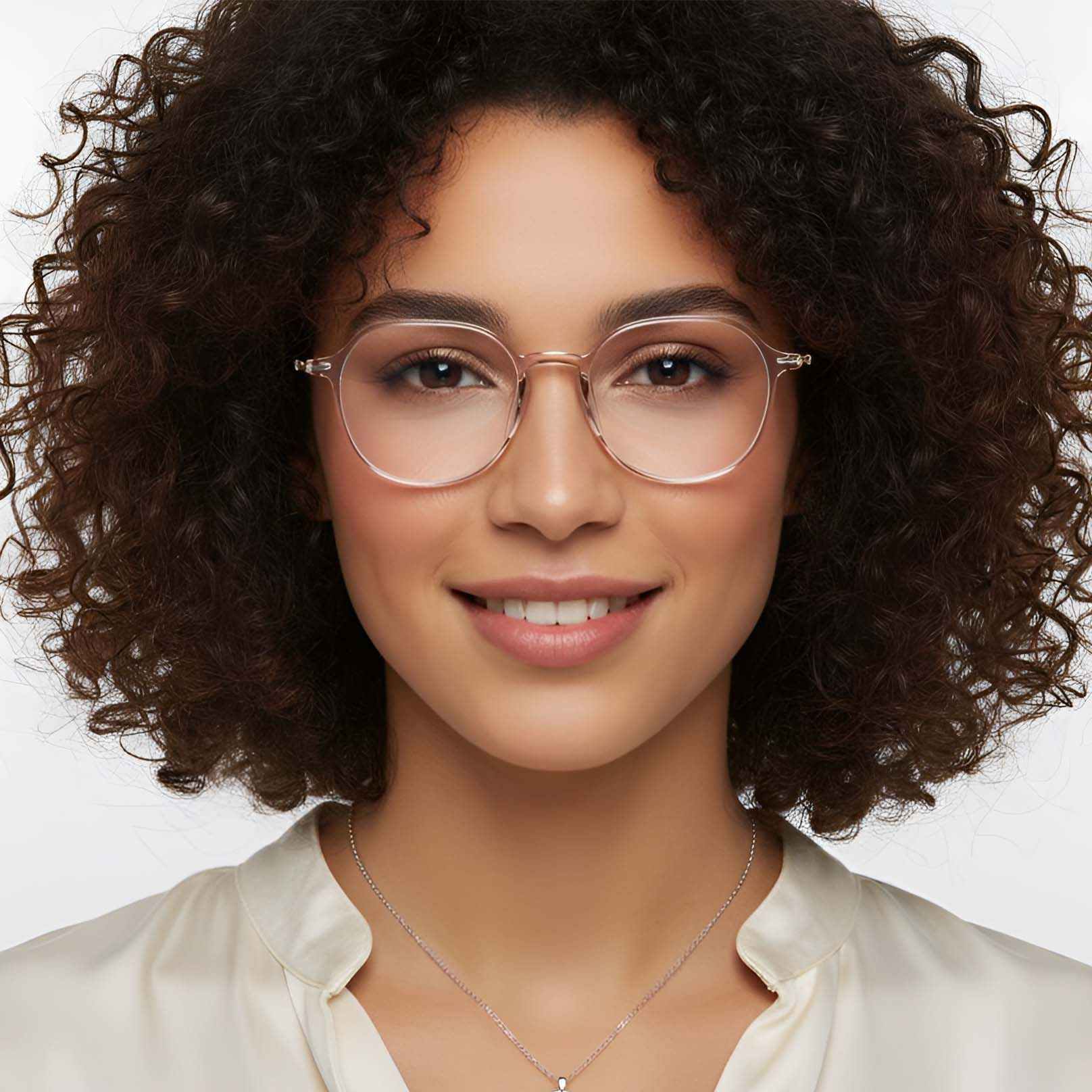 Geometric Pink TR90 Glasses #BS0423-0242