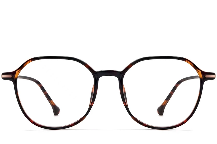 Geometric Tortoiseshell TR90 Glasses #BS0423-0243