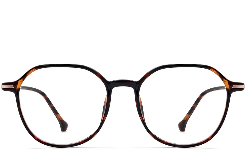 Geometric Tortoiseshell TR90 Glasses #BS0423-0243