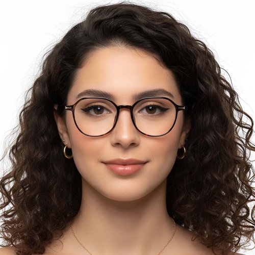 Occhiali in TR90 con motivo geometrico tartarugato #BS0423-0243