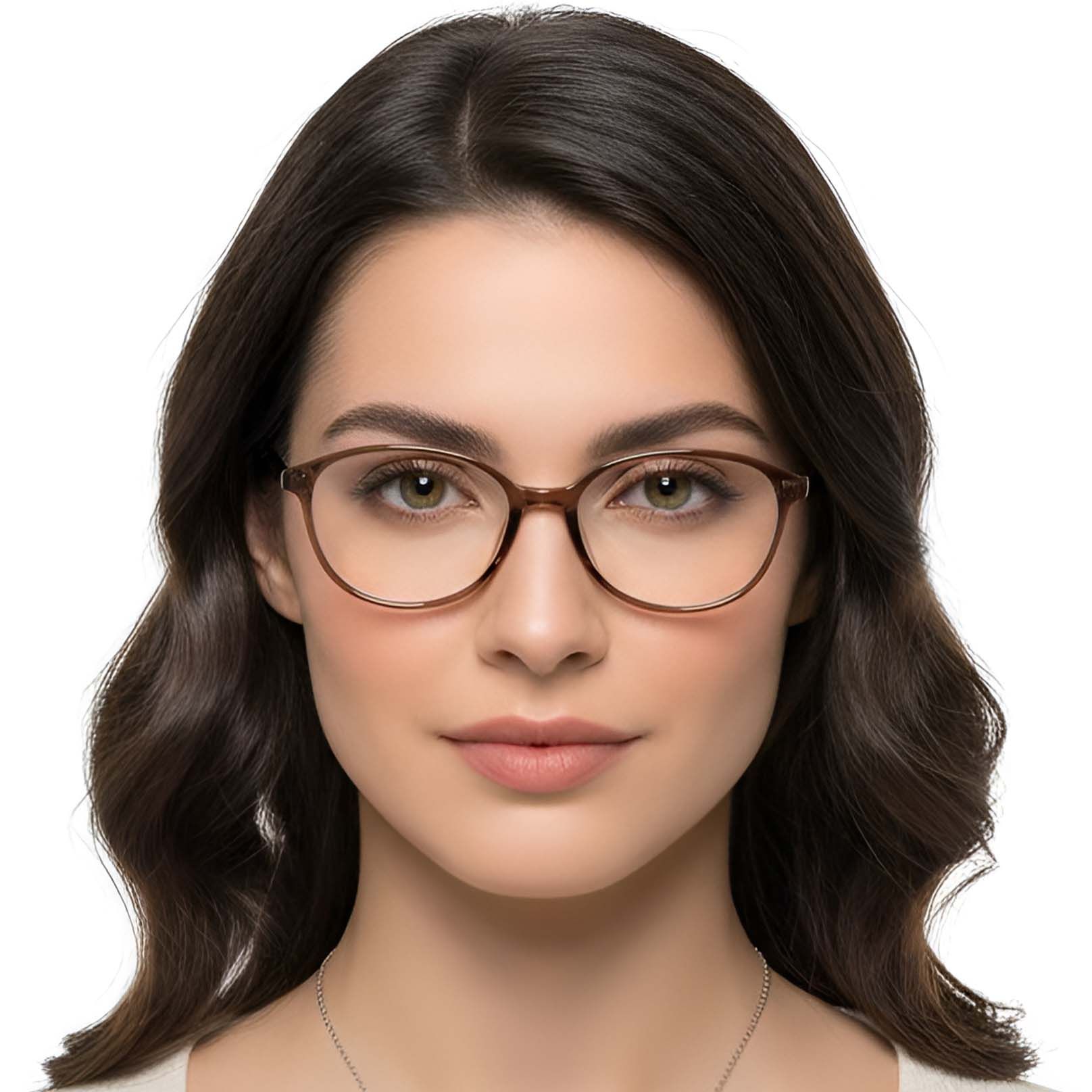 Oval Brown TR90 Glasses #BS0423-0245