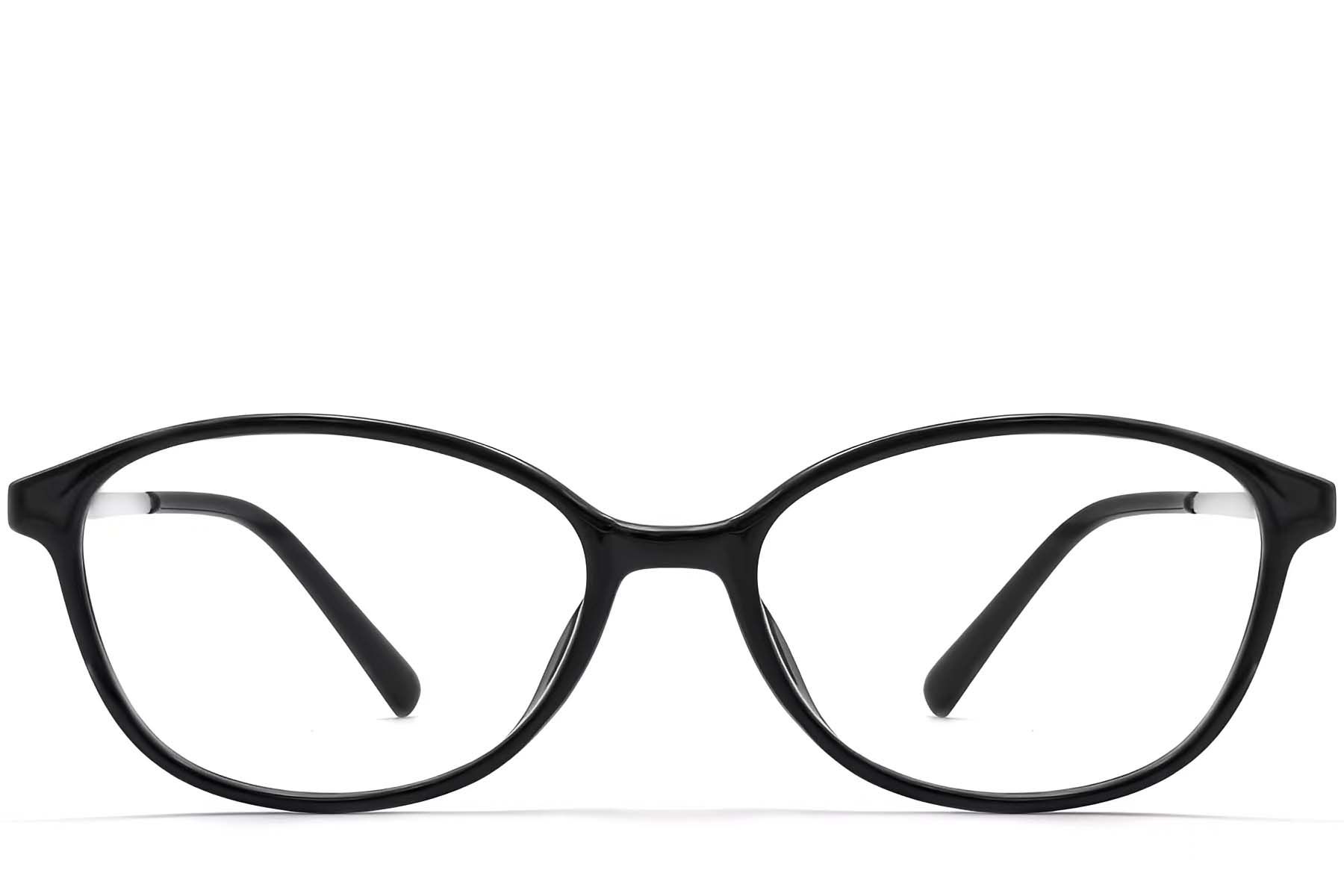 Ovale schwarze TR90-Brille #BS0423-0247