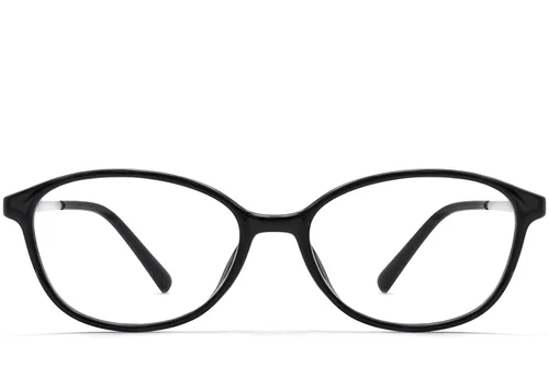 Lunettes ovales noires TR90 #BS0423-0247