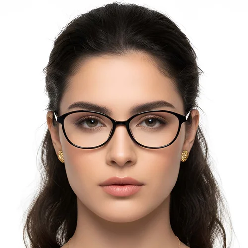 Lunettes ovales noires TR90 #BS0423-0247