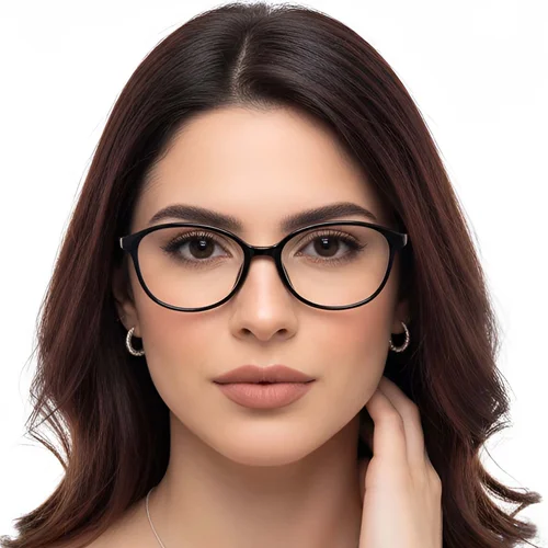 Lunettes ovales noires TR90 #BS0423-0248