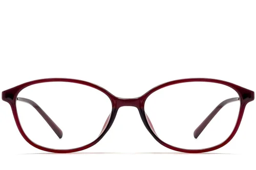Lunettes ovales rouges TR90 #BS0423-0249