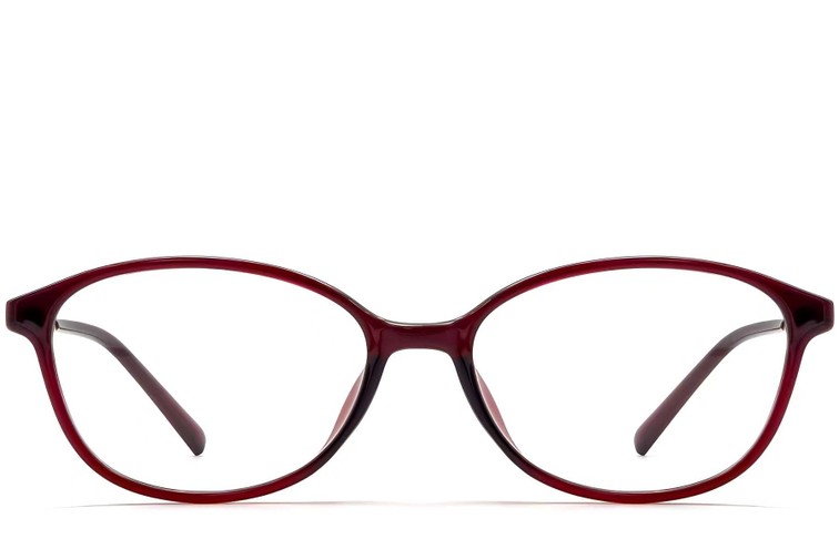 Lunettes ovales rouges TR90 #BS0423-0249