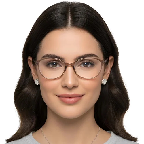 Lunettes ovales marron TR90 #BS0423-0250