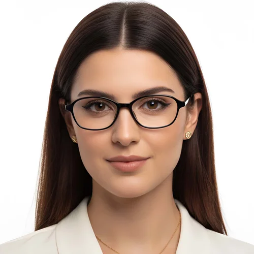 Lunettes ovales noires TR90 #BS0423-0254
