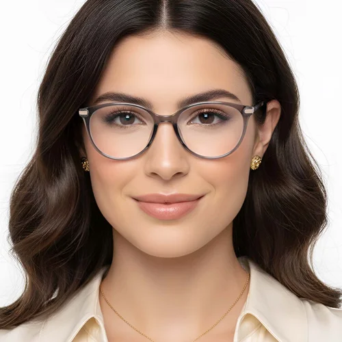 Lunettes ovales grises TR90 #BS0423-0262