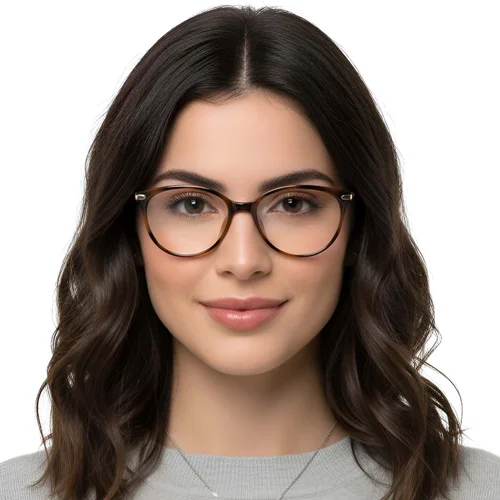 Lunettes ovales en écaille de tortue TR90 #BS0423-0263