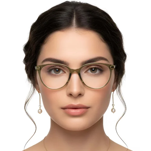 Lunettes ovales vertes TR90 #BS0423-0264