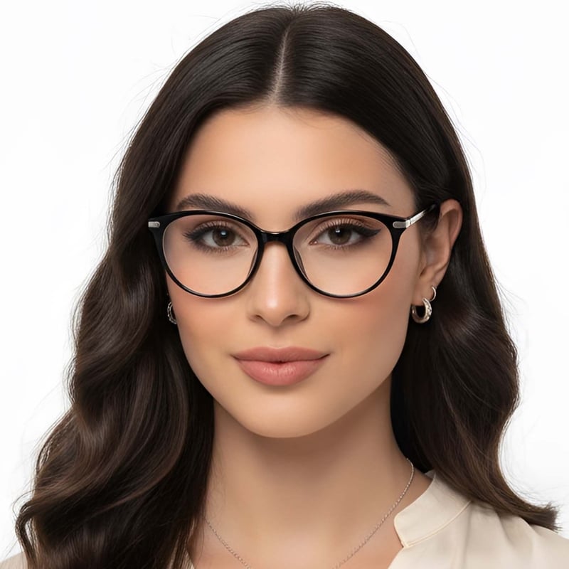 Oval Black TR90 Glasses #BS0423-0265