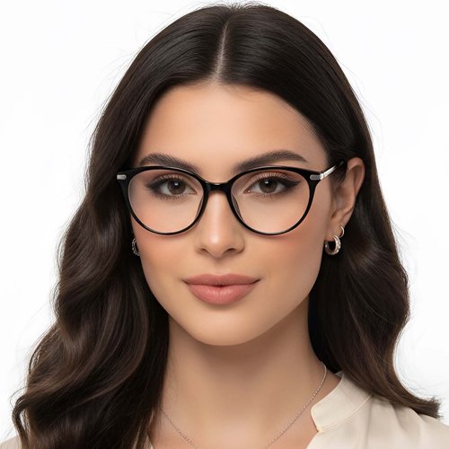 Lunettes ovales noires TR90 #BS0423-0265