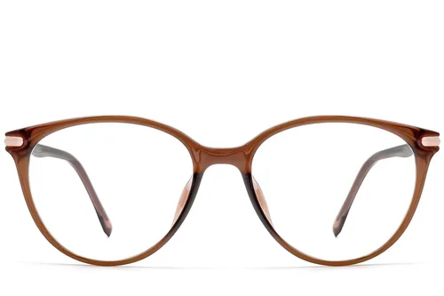 Lunettes ovales marron TR90 #BS0423-0266